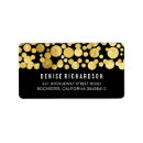Search for faux gold foil confetti return address labels Glitter