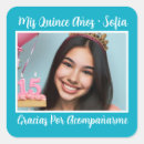 Search for girls 15th birthday party stickers Quinceañera