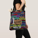 Search for language tote bags Colourful
