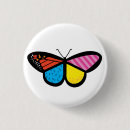 Search for flying butterfly badges Illustration