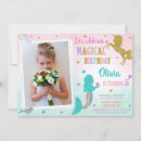 Search for mermaid and unicorn party invitations Under the sea