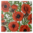 Search for red poppy tiles Botanical