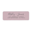 Search for purple elegant return address labels Modern typography