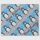 Search for penguin birthday wrapping paper Snow