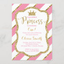 Search for little princess 1st birthday invitations Pink