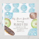 Search for boy doughnut party invitations Watercolor doughnuts