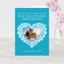 Search for blue wedding anniversary cards Heart
