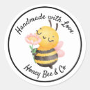 Search for love bee stickers Handmade with love