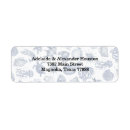 Search for beach return address labels Blue and white