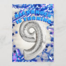 Search for 9 year old boy birthday invitations Blue