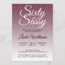 Search for glitter 60th birthday invitations Ombre