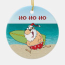 Search for surf christmas tree decorations Surfing santa