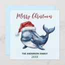 Search for whales christmas cards Watercolor