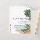 Search for beach moving announcement cards Palm tree