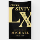 Search for 60th birthday banners Modern bold