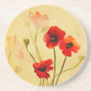 Search for poppy coasters Watercolor