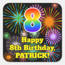 Search for 8 birthday stickers Fun