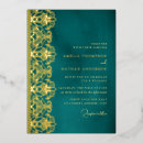 Search for teal gold wedding invitations Modern