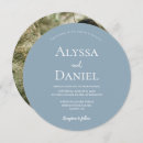 Search for unique beach wedding invitations Dusty blue