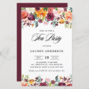 Search for autumn bridal tea party invitations Floral