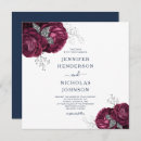 Search for burgundy and navy blue wedding invitations Classic