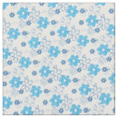Search for white daisy fabric Blue