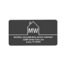 Search for dark gray return address labels Grey