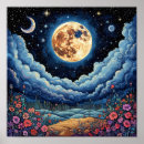 Search for moon in the sky posters Moonlight