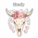 Search for floral skull stickers Western