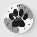 Search for paw print clocks Black