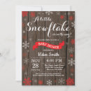 Search for red white baby shower invitations Snowflake