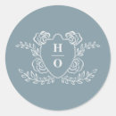 Search for vintage monogram wedding stickers Classic