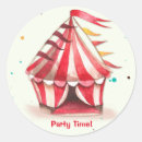Search for big top circus stickers Red