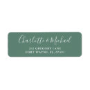 Search for bride and groom names return address labels Contemporary