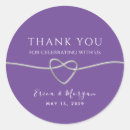 Search for silver and purple wedding stickers Elegant