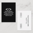Search for programmer business cards Computer