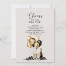 Search for cheers to the new year invitations Gold and black