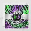 Search for lime green sweet 16 invitations Zebra