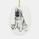 Search for shepherd oval christmas tree decorations Puppy