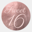 Search for rose gold blush stickers Sweet 16