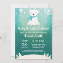 Search for polar bear baby shower invitations Snowflake
