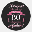 Search for 80th eighty 80 years old stickers Pink
