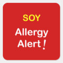 Search for soy allergy stickers Alert