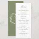 Search for vintage wedding menus Sage green