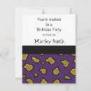 Search for purple leopard invitations Animal