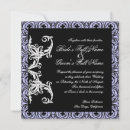 Search for lavender black wedding invitations Damask