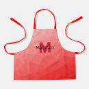 Search for red monogram aprons Geometric