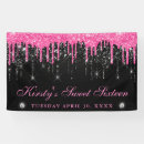 Search for sweet 16 birthday banners Black