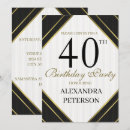 Search for black white gold invitations Forty