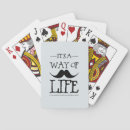 Search for funny moustache playing cards Black